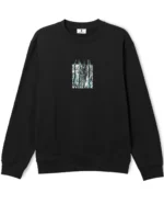Poetic Collective – Blue Stripes Crewneck Black 1 (1)