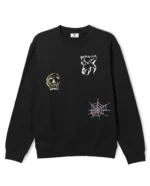 Poetic Collective – Three Prints Crewneck Black 1 (1)