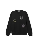 Poetic Collective – Three Prints Crewneck Black (1)