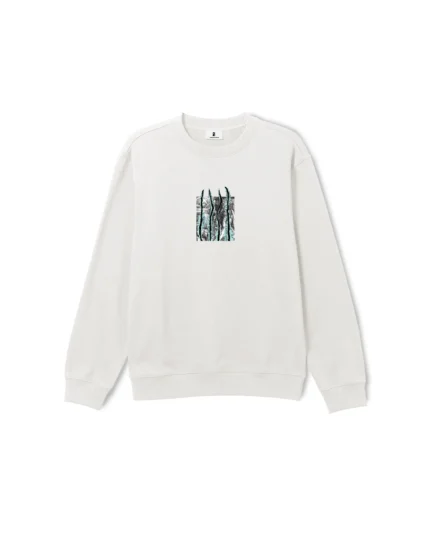 Poetic Collective – Three Stripes Crewneck Ivory