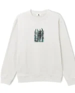 Poetic Collective – Three Stripes Crewneck Ivoryg