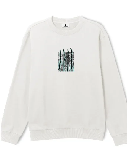 Poetic Collective – Three Stripes Crewneck Ivoryg